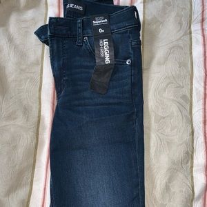 New Dark High Rise Denim Leggings